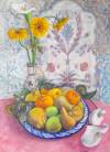 Still Life with Morrocan Tiles 2021 Oil on Canvas