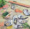Still Life with Oysters and Sashimi 2018 Oil on Canvas